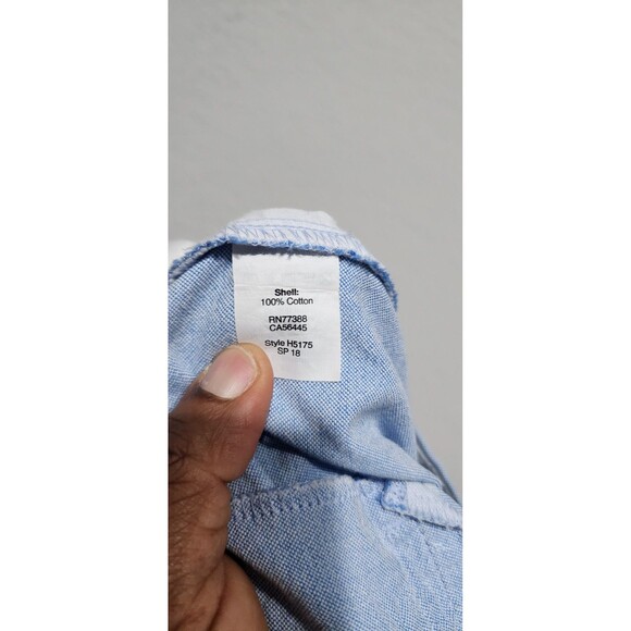 J. Crew Skimmer Cropped Pants Women Size 8 Cotton Oxford Blue Preppy Beachy - Picture 7 of 9